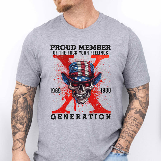 Gen X Patriotic Skull T-Shirt